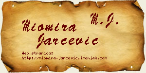 Miomira Jarčević vizit kartica